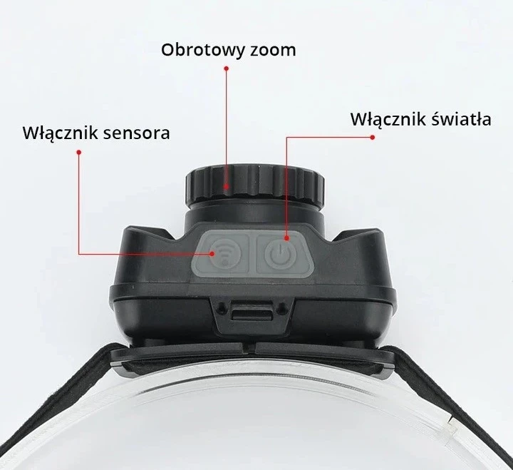 LED fener, 1200 lm, črn Libox LB0106