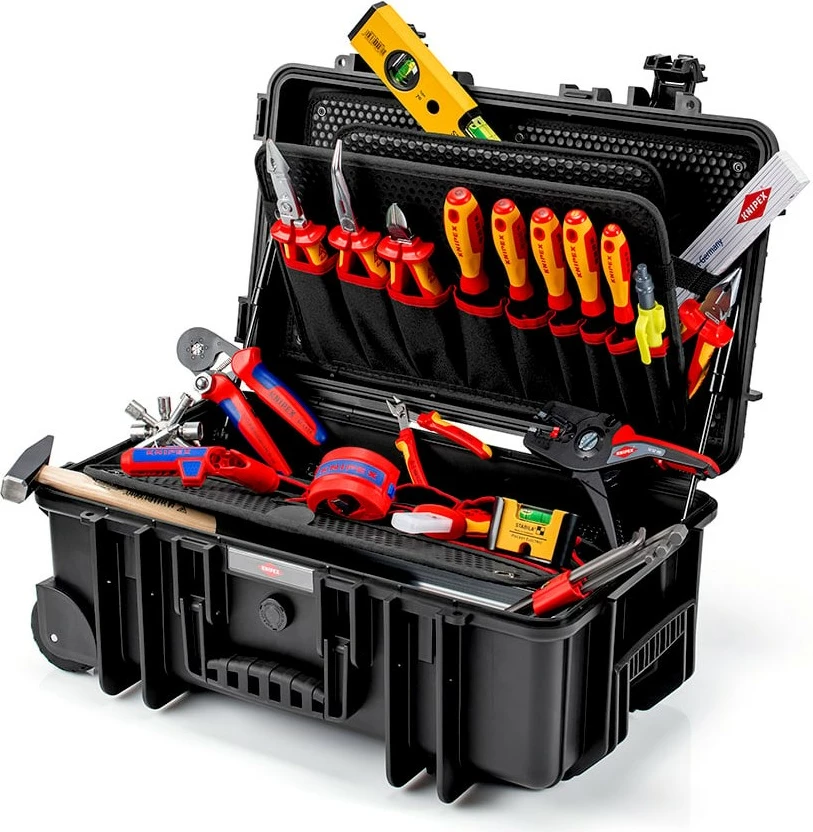 Komplet orodja za električna dela Knipex Robust26 Move, črno, z električnim orodjem