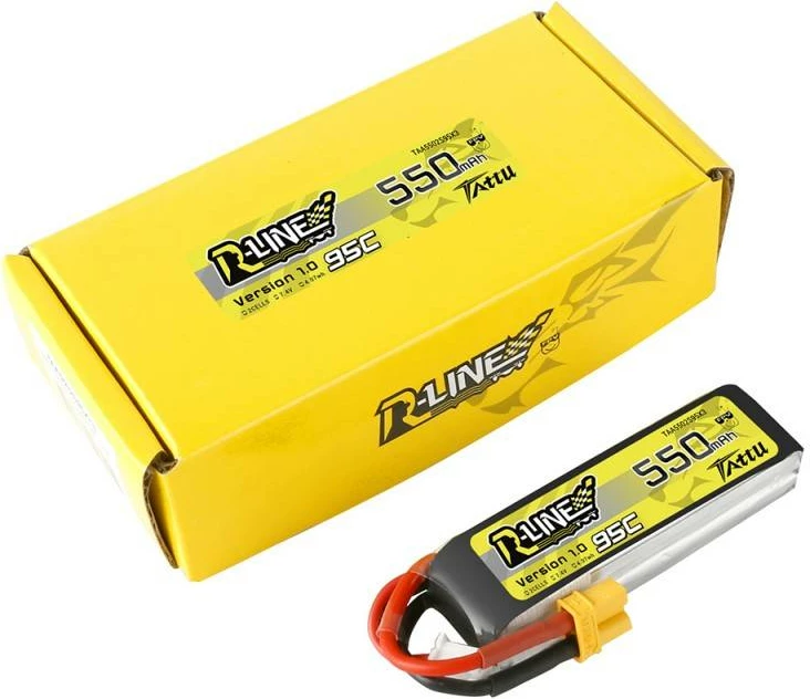 Baterija Tattu R-Line 550mAh 7,4V 95C 2S1P XT30