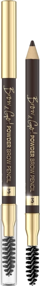 Svinčnik za obrvi Brow & Go! Powder Eveline Cosmetics, 03, ženske, 1 kos