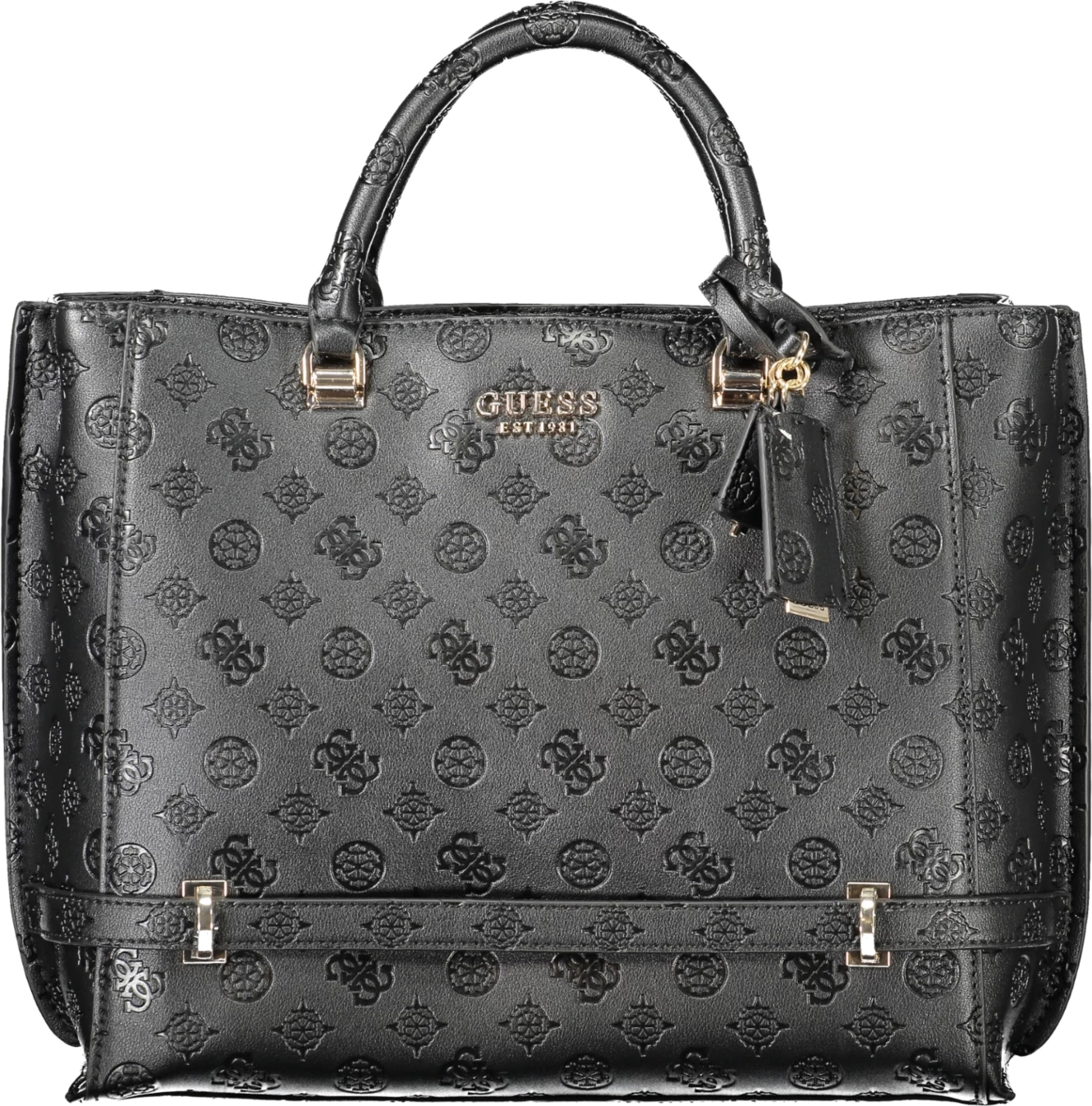 Elegantna ženska torbica Zarela GUESS JEANS, črna