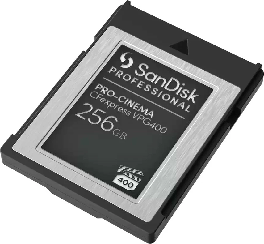 Profesionalna spominska kartica SanDisk PRO-CINEMA CFexpress VPG400 256 GB, do 1700 MB/s, črna