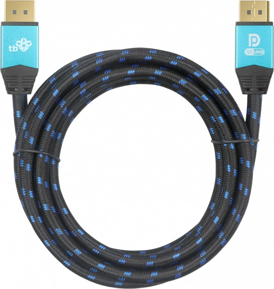 Kabel DisplayPort 2.1, 2 m, moder, za igralce