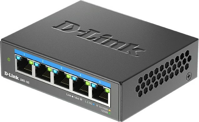 5-portni 2.5G Multi-Gigabit preklopnik D-Link DMS-105, črn