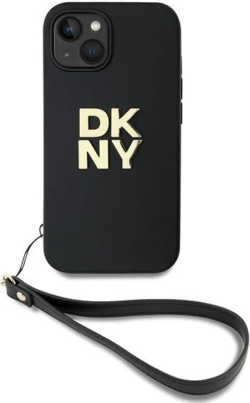 Ovitek z zapestnim trakom DKNY za iPhone 14/15/13, črn