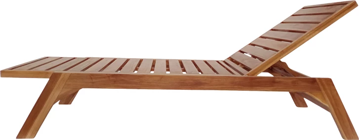 Ležalnik iz tikovega lesa Melop, naravna barva, 200x70x35 cm