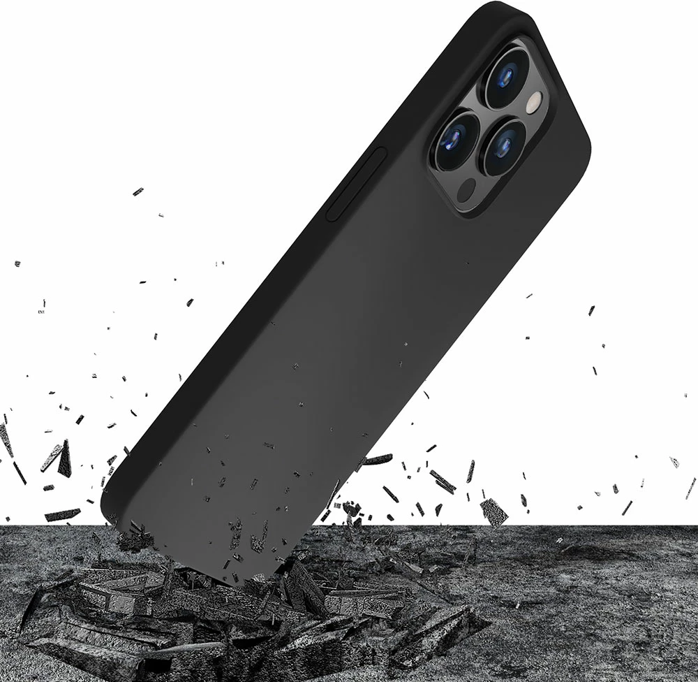 Ovitek iz silikona za iPhone 13 Pro Max, 3mk, črn