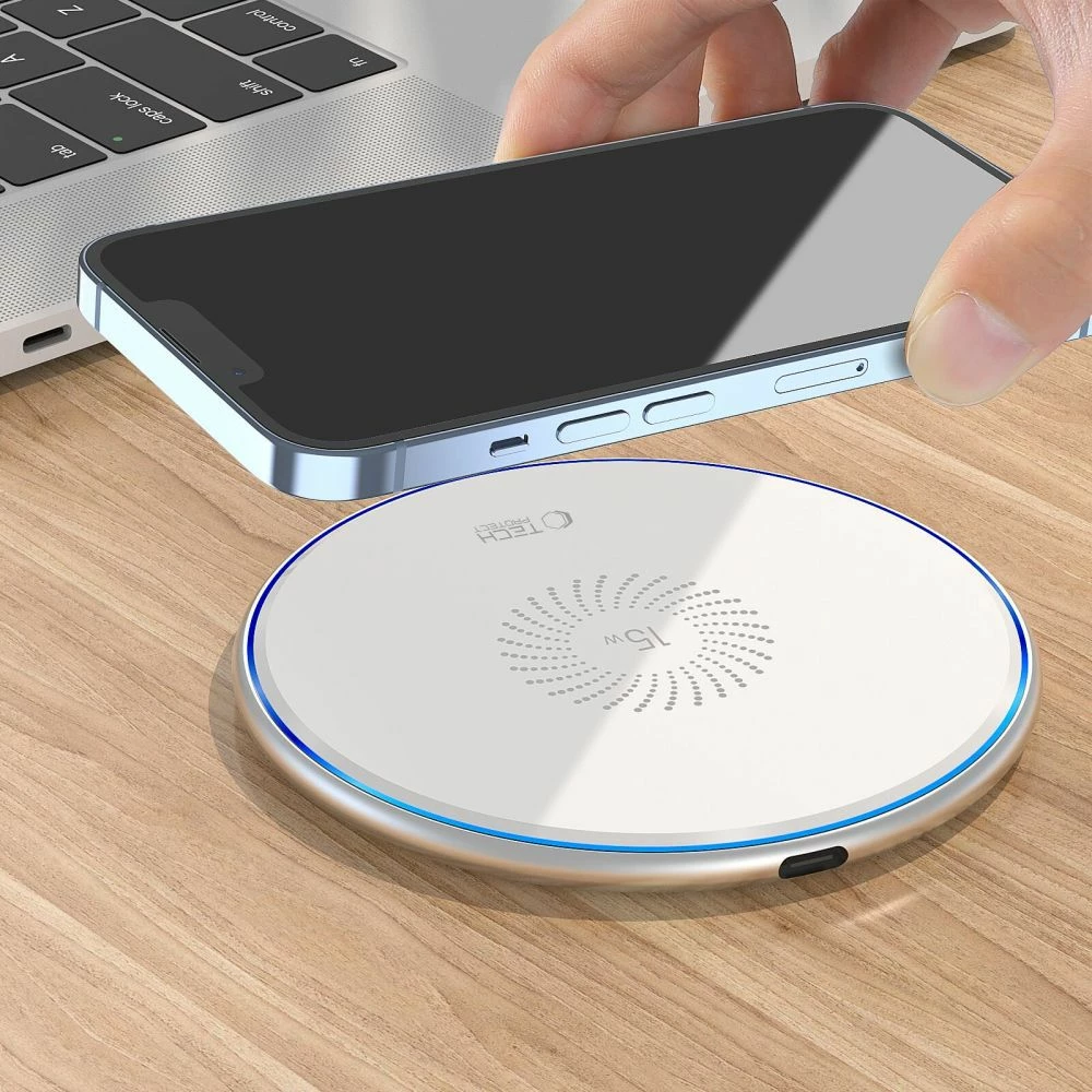 Brezžični polnilnik Tech-Protect QI15W-C1, 15W, bel