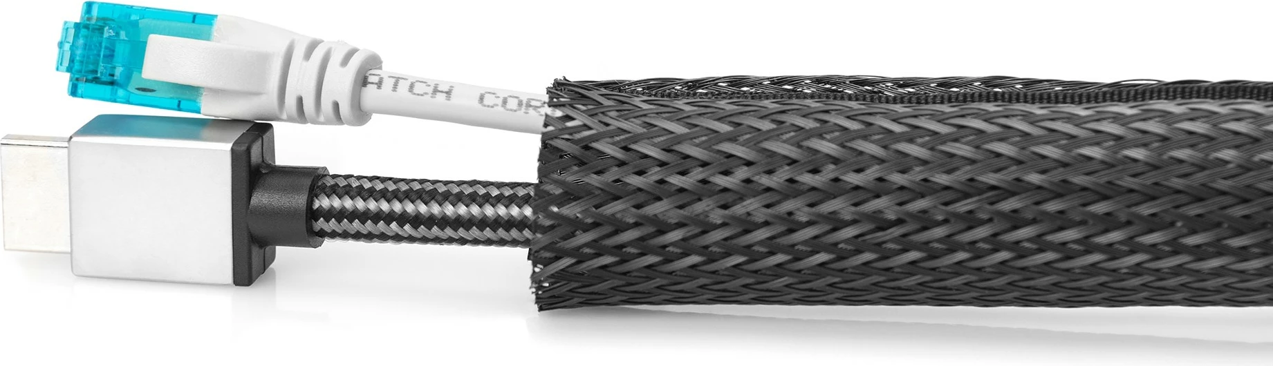 Fleksibilen tub za kable Digitus, 2 m, črn