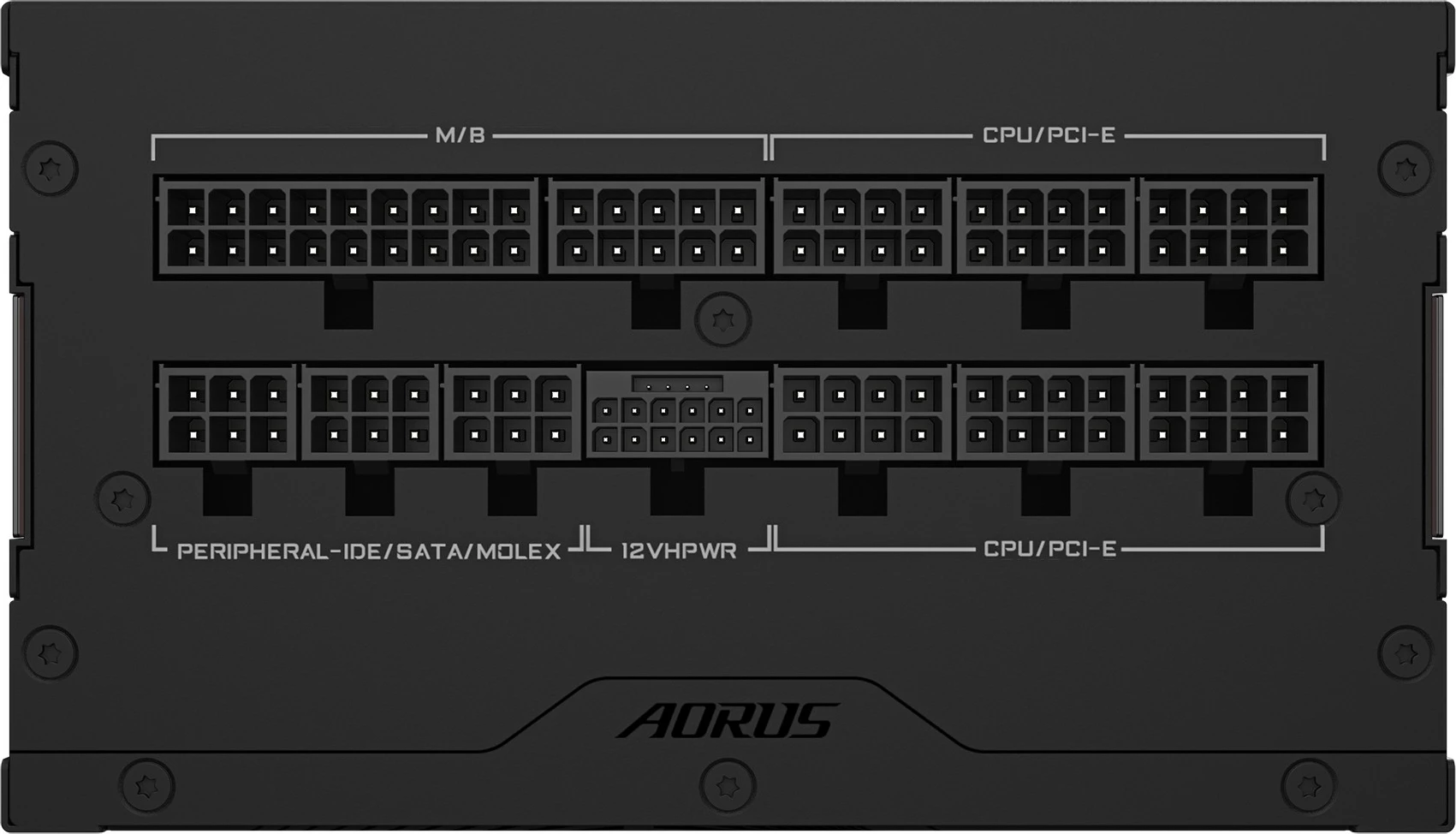 Napajalnik, 1000 W, 80 PLUS Platinum, popolnoma modularen — Gigabyte AORUS ELITE P1000W ICE, PCIe 5.0