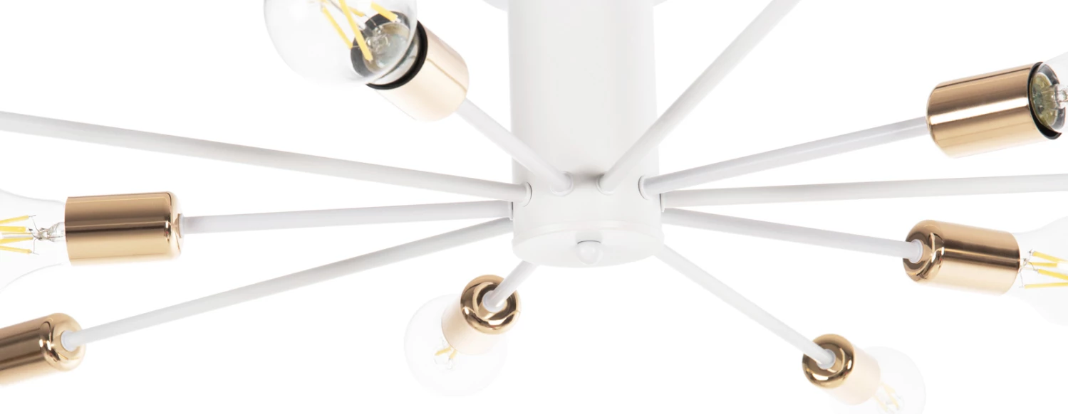 Stropna viseča svetilka z več lučmi FH4122 bela kovina 18.5H cm