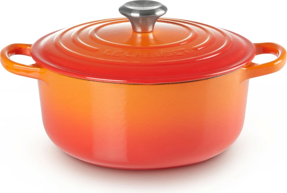 Ponev iz emajliranega litega železa 22 cm, vulkanska barva Le Creuset