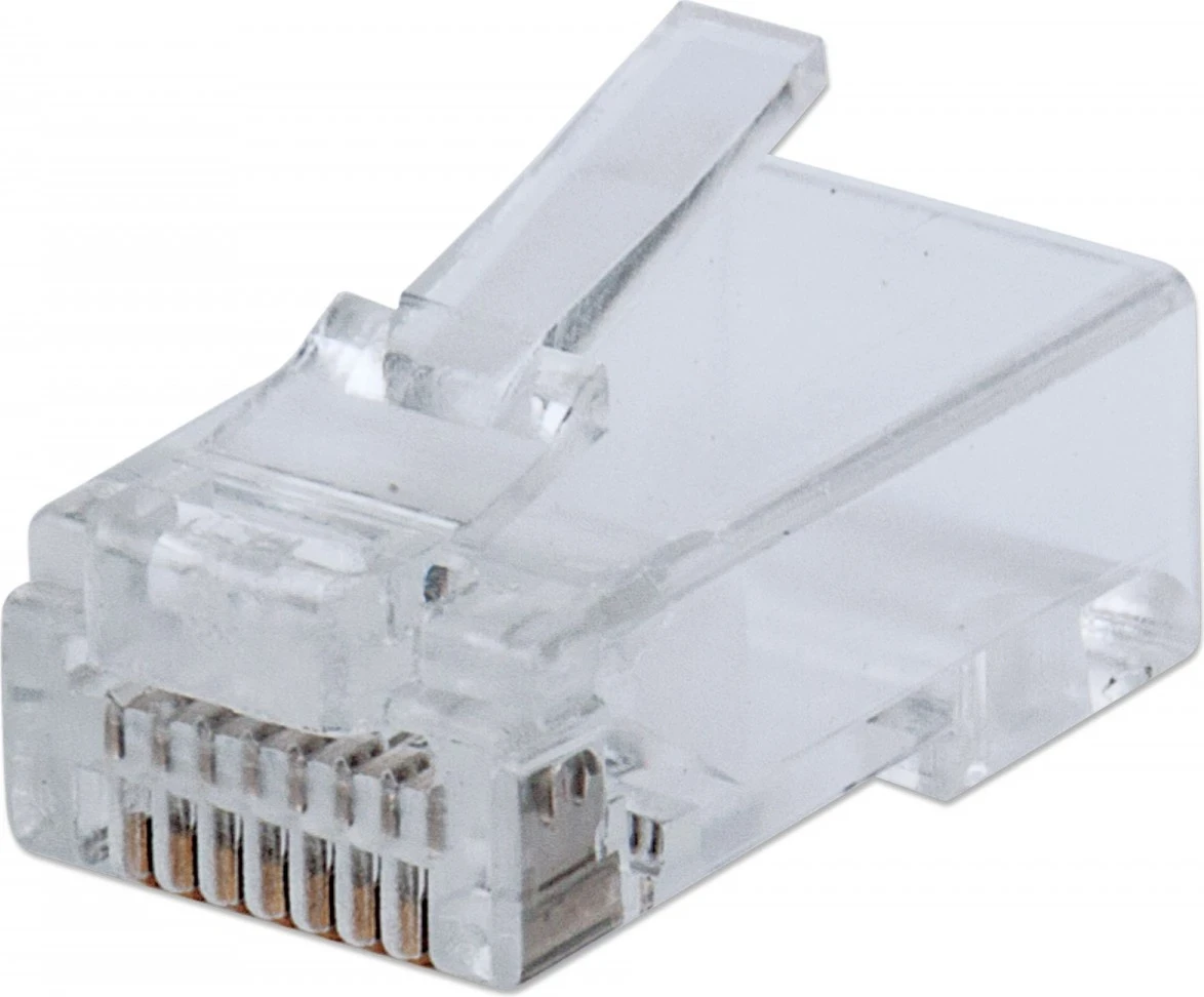 RJ45 konektorji za Cat6 UTP, Intellinet 791090, 100 kosov, prozoren