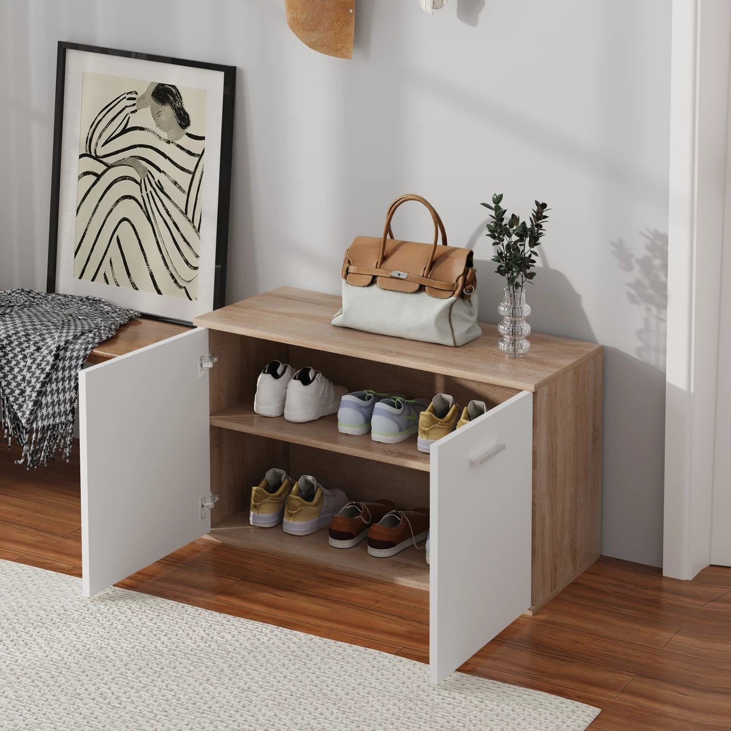 Vhodni set 3 kosi DIONNE FH21058 melamin v sonoma-beli