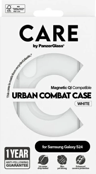 Prozoren ovitek PanzerGlass CARE Flagship QI za Samsung Galaxy S24