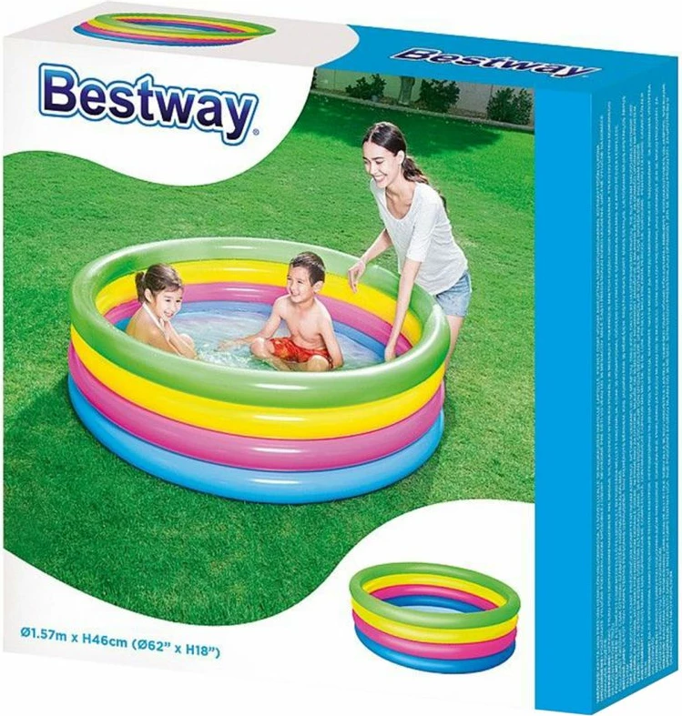 Napihljiv bazen z 4 obroči Bestway, za otroke