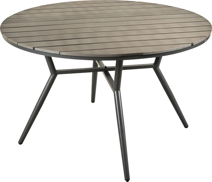 Jedilni set za teraso Appa-Moly, alumin in vezana plošča, antracit, 5-delni, Φ120x74 cm