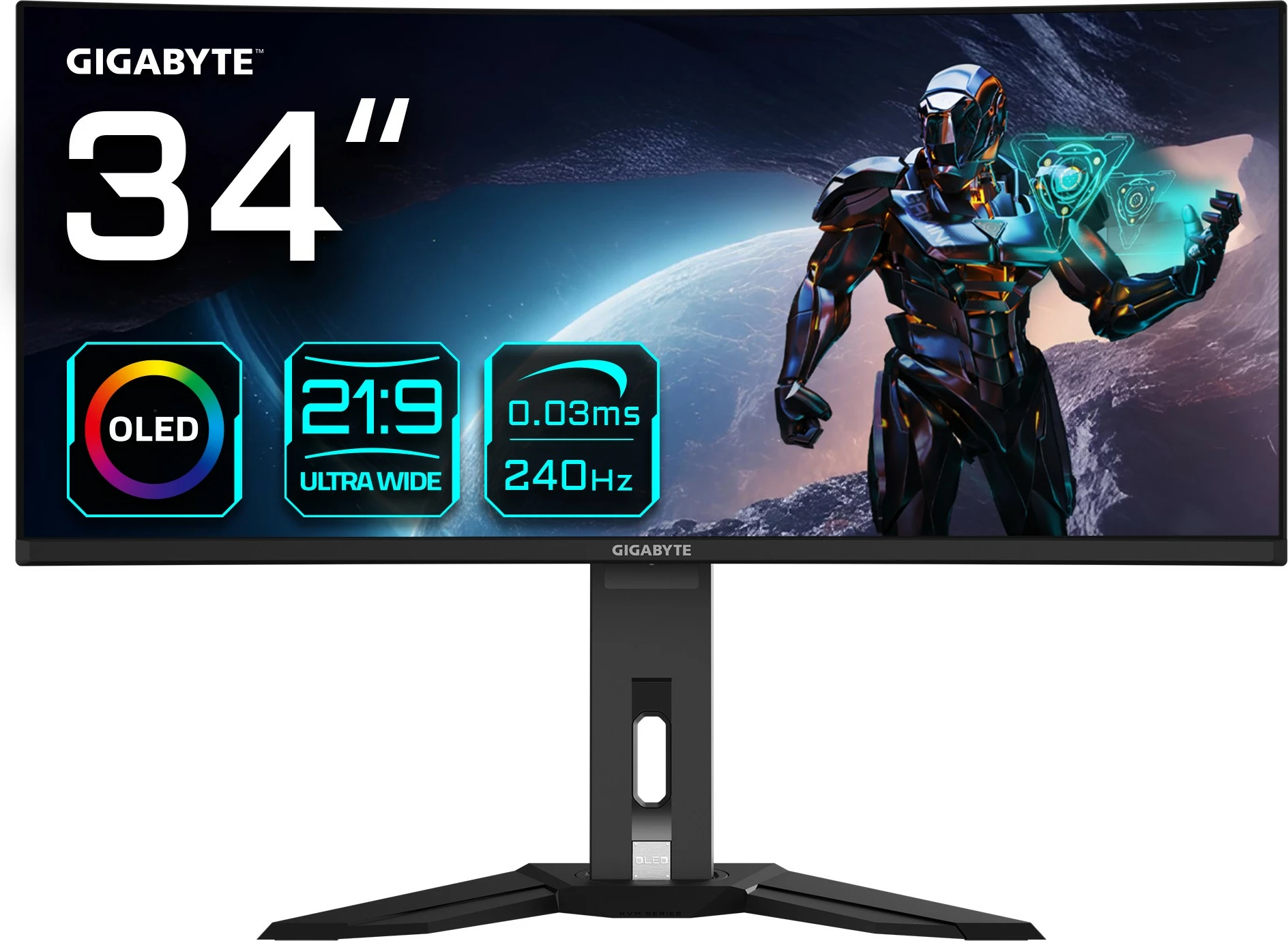 Gaming monitor Gigabyte MO34WQC2 34-palčni OLED, 3440x1440, 240 Hz, USB-C, črn
