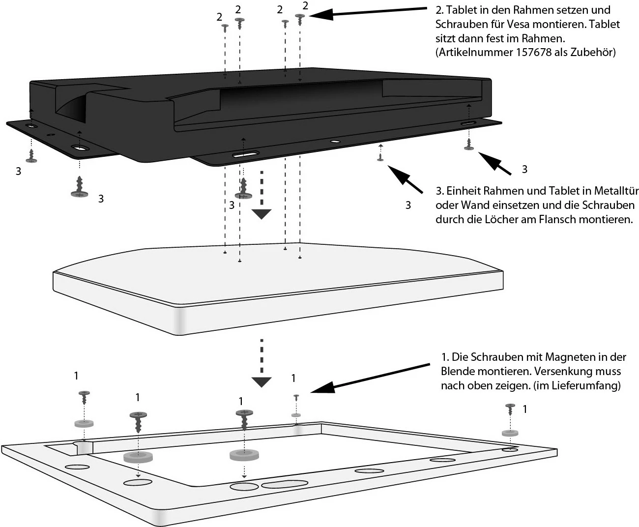 Stenski ovoj ALLNET ALLTCOVER15NWV1, 38,1 cm (15"), ALLNET, belo