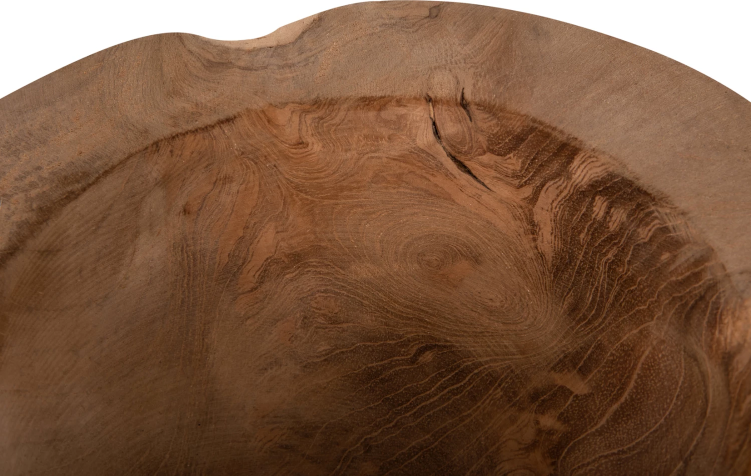 Dekorativna skleda za mizo YOKI iz tikovine Φ19x6.5Hcm