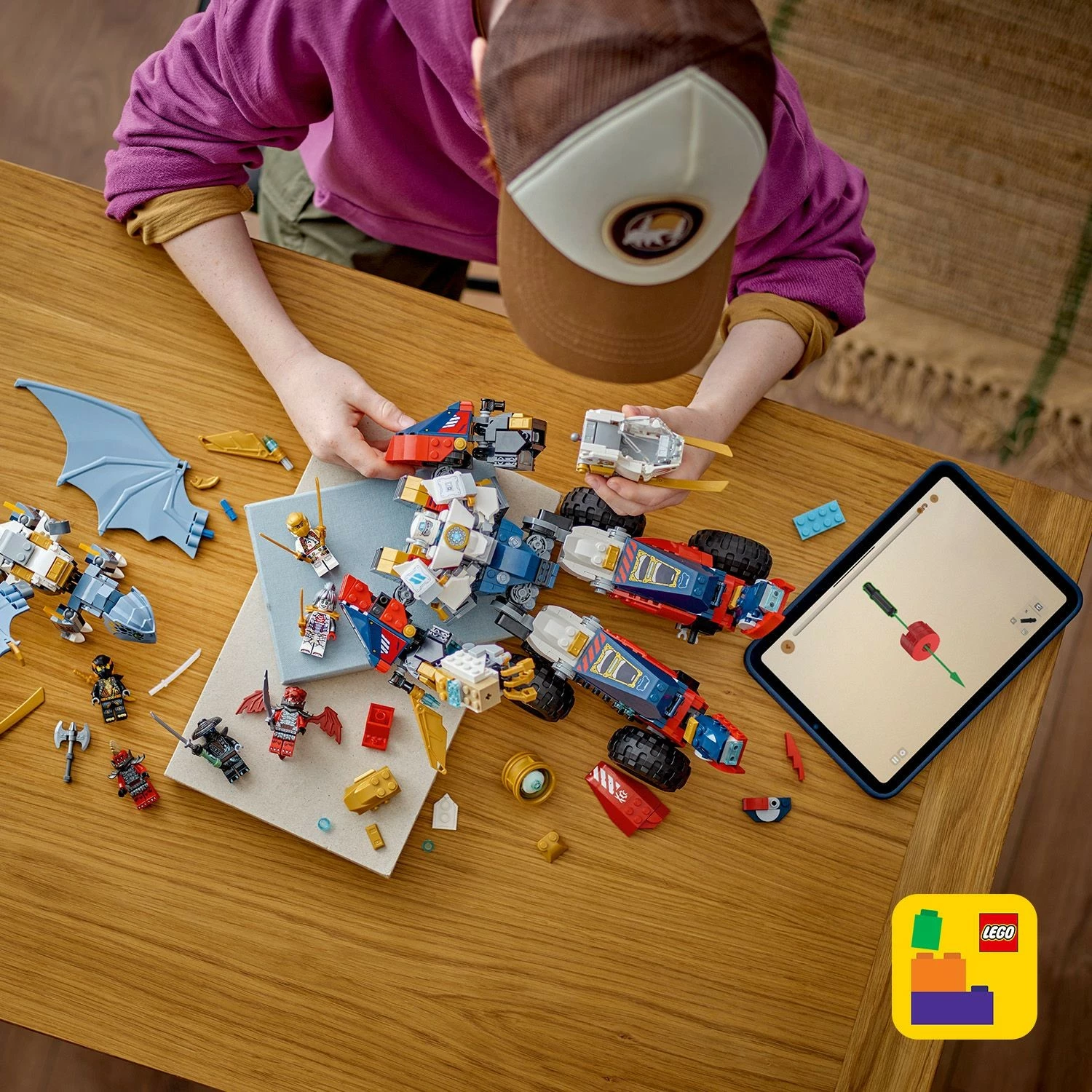Set za gradnjo Zanejev Ultra Combiner Mech LEGO NINJAGO 71834, 1187 kosov, večbarven