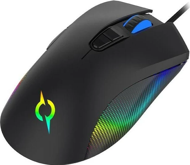 Ergonomski igralni miš Aqirys PHOENIX, RGB, črn