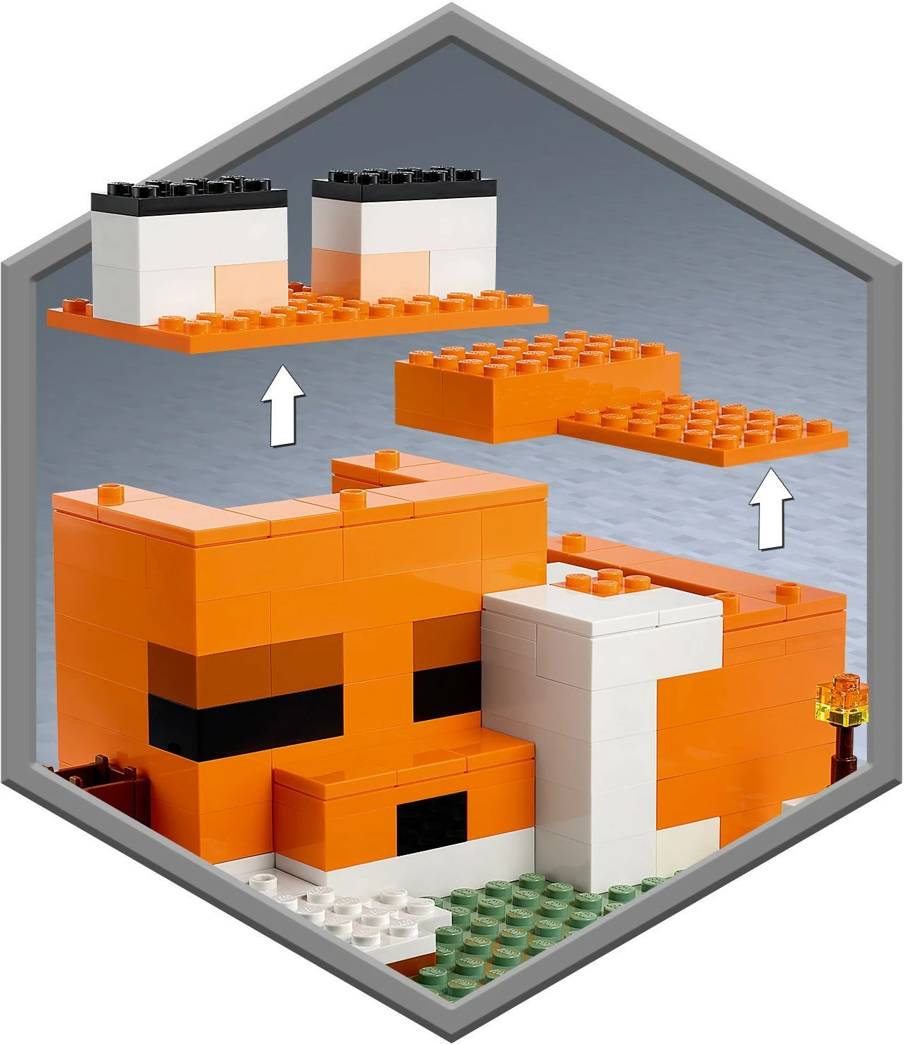 Set za sestavljanje Minecraft The Fox Lodge, 193 kosov, plastika, večbarven