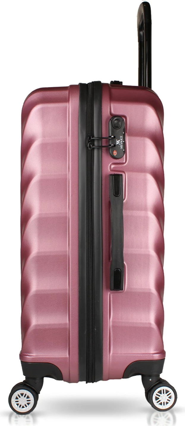 Set kovčkov (3 kosi), rožnato-zlata, 6609