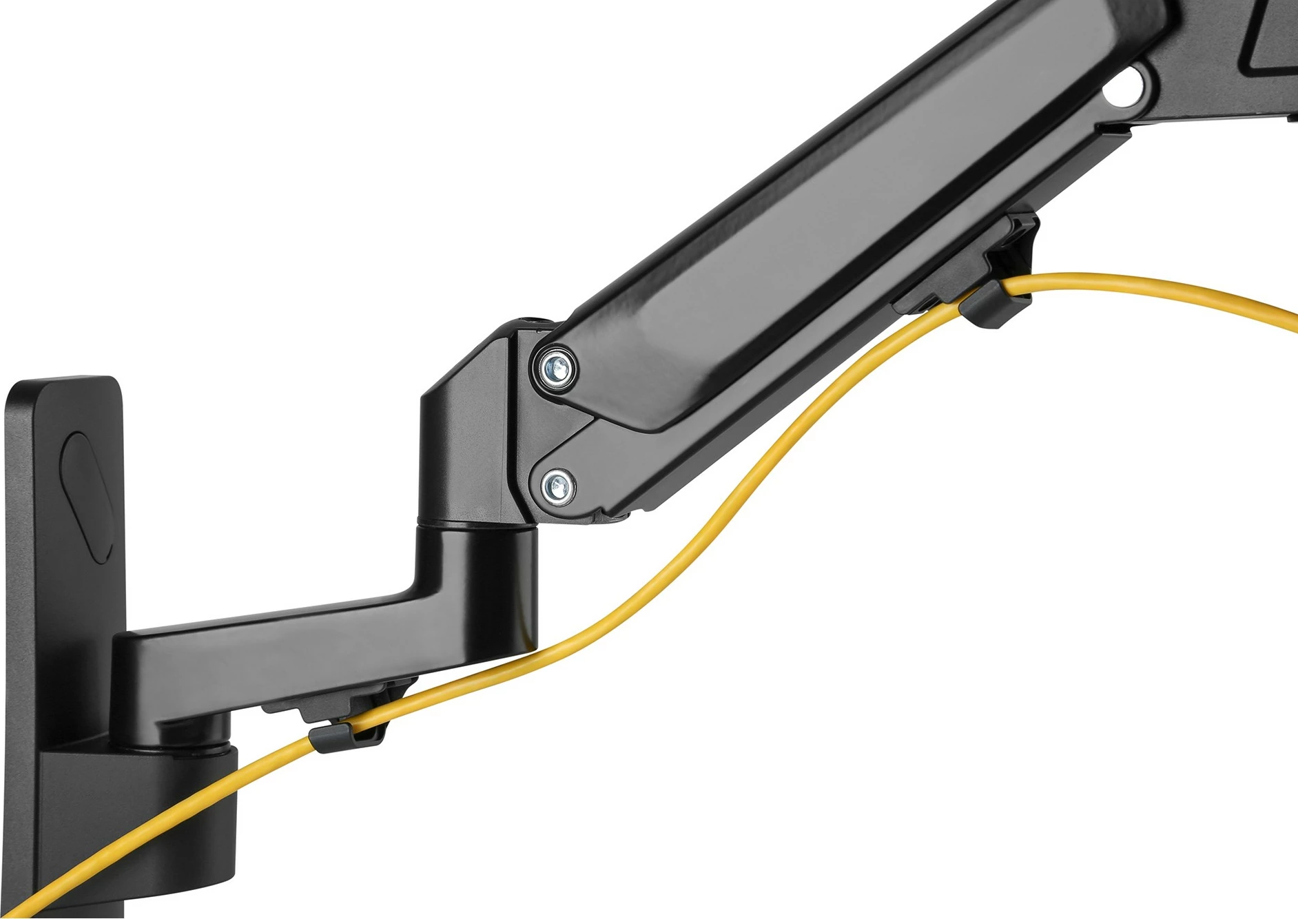 Stenski nosilec za monitor, univerzalen, plinasto roko, VESA 75x75/100x100, črn — Digitus