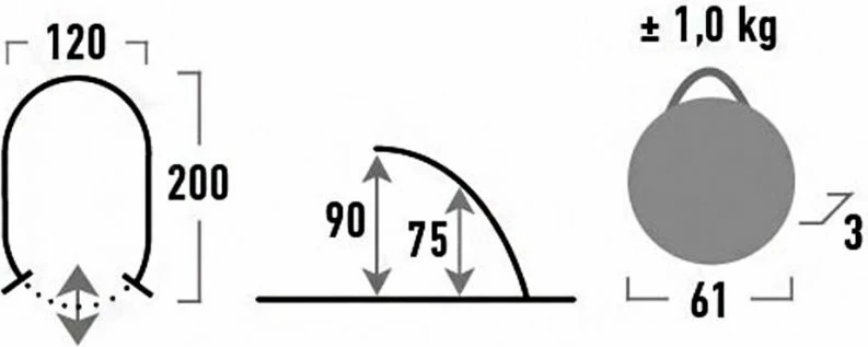 Šotor za plažo High Peak Calvia 10124, moder