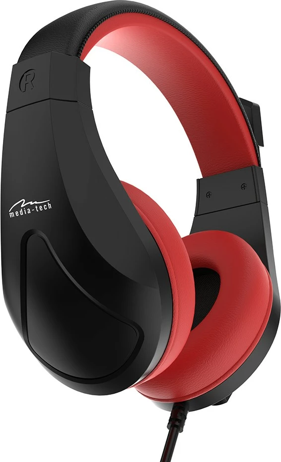 Slušalke za igre Media-Tech NEMESIS MT3574, z mikrofonom, USB, črno/rdeče