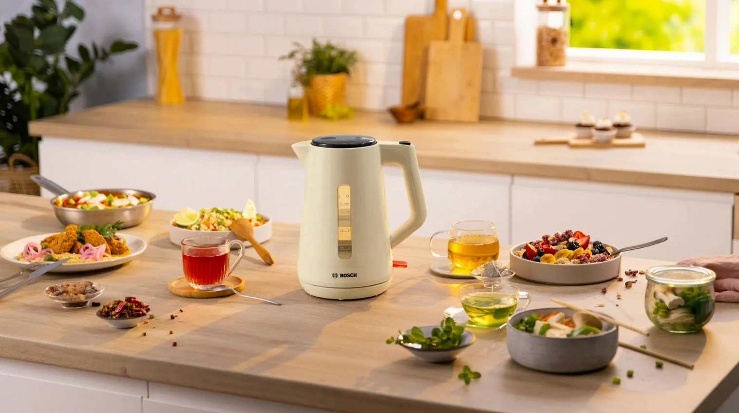 Kettle 1,7 L, 2400 W, bež, Bosch TWK 1M127