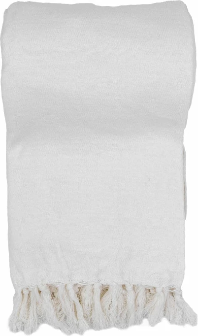 Dekorativno pregrinjalo BELUD, belo, 130x170 cm