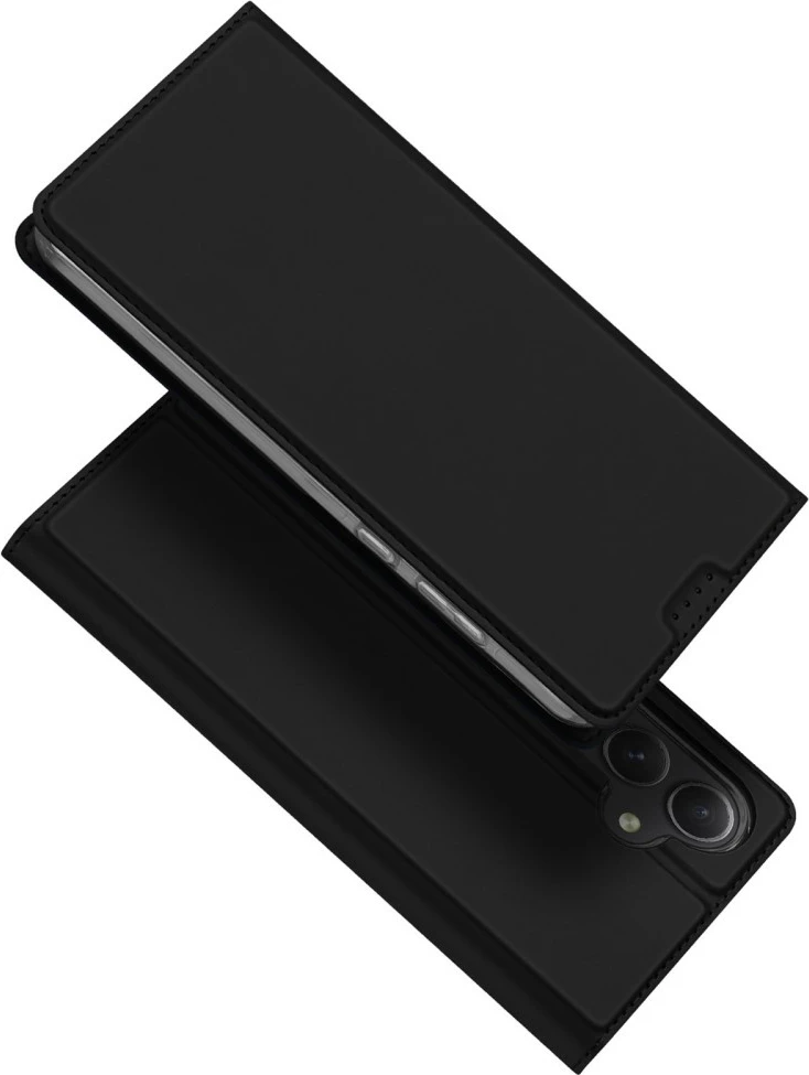 Ovitek za telefon z žepom za kartice in pokrovom, črn, Dux Ducis Skin Pro za Samsung Galaxy A55 5G