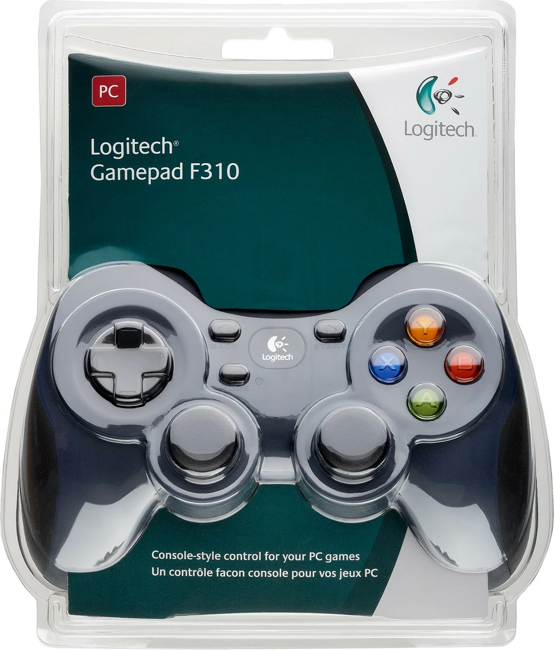 Krmilnik za igre Logitech G F310, PC, z žico, USB 2.0, črno/moder