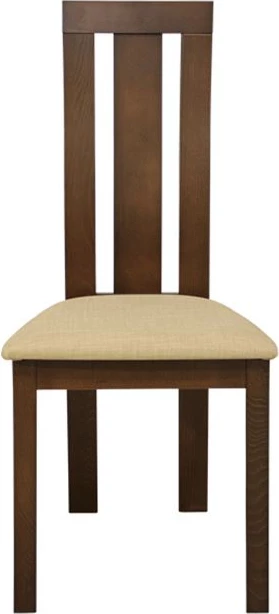 Leseni stol FH0070.01 orehova barva z bež tkanino, set 2 kosov