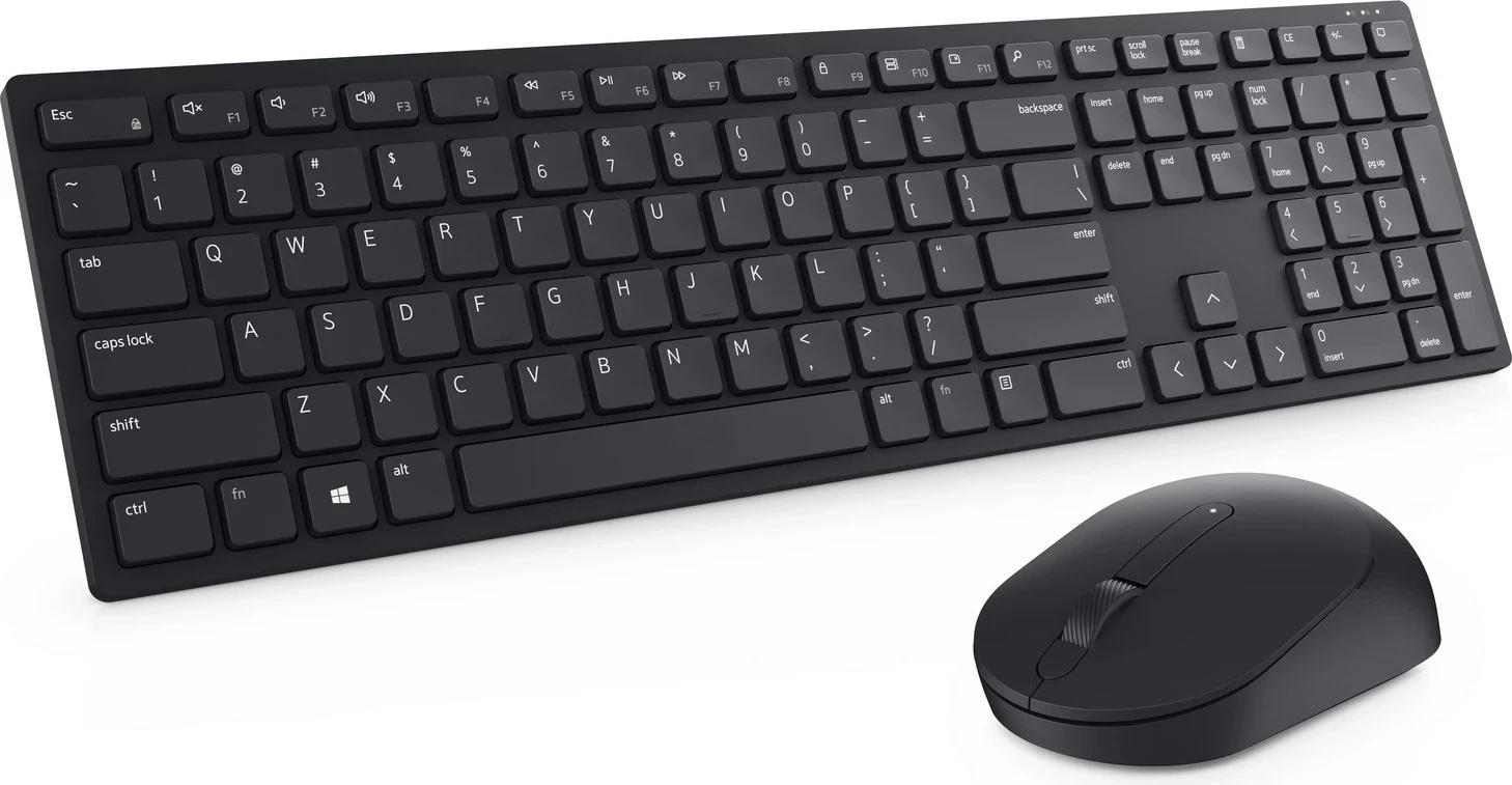 Brezžična tastatura in miška Dell KM5221W, črn