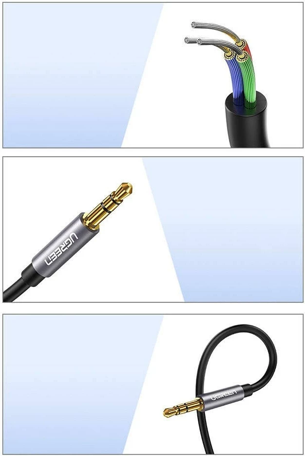 Podaljšek za AUX 3,5 mm, 2 m, modra — UGREEN 40675