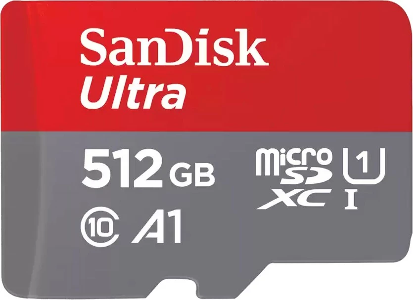 Kartica pomnilnika 512GB Sandisk Ultra microSDXC, siva/rdeča