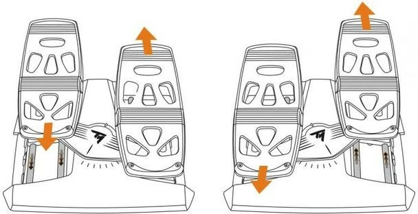 Pedala za letenje Thrustmaster T.Flight, za PC/PS4, črne
