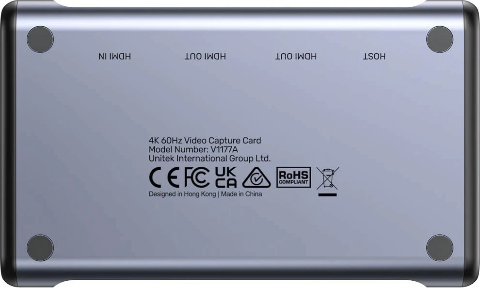 Kartica za zajem videa 4K@60Hz Unitek, siva