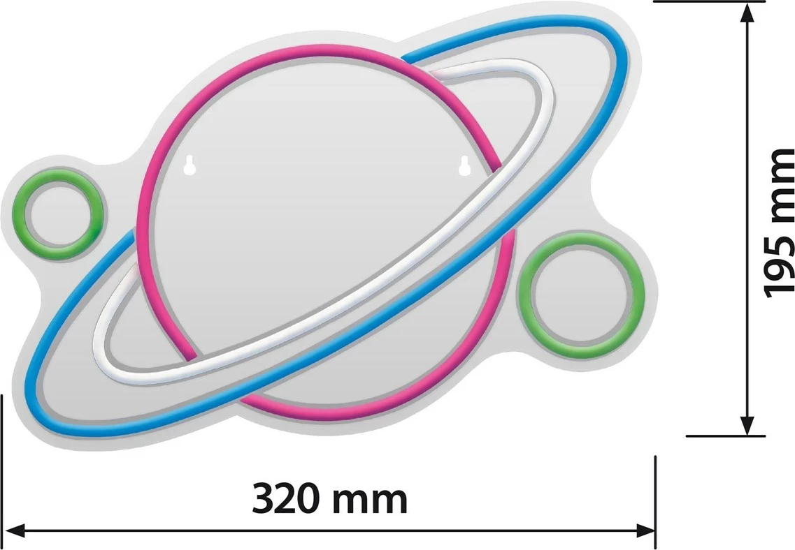 Večbarvna LED luč ACTIS ACS-NEON PLANET, multibarna
