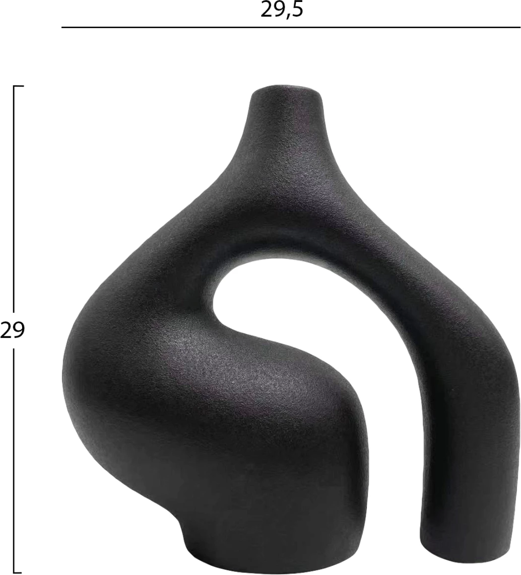 Keramična dekoracija mize ISIL FH4597.02 črna mat 29.5x11x29Hcm