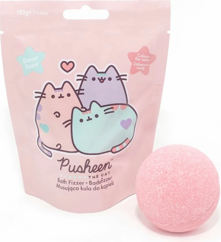 Kopalna bomba z jagodnim vonjem Pusheen Sparkling Bath Bomb, za ženske, 100 g