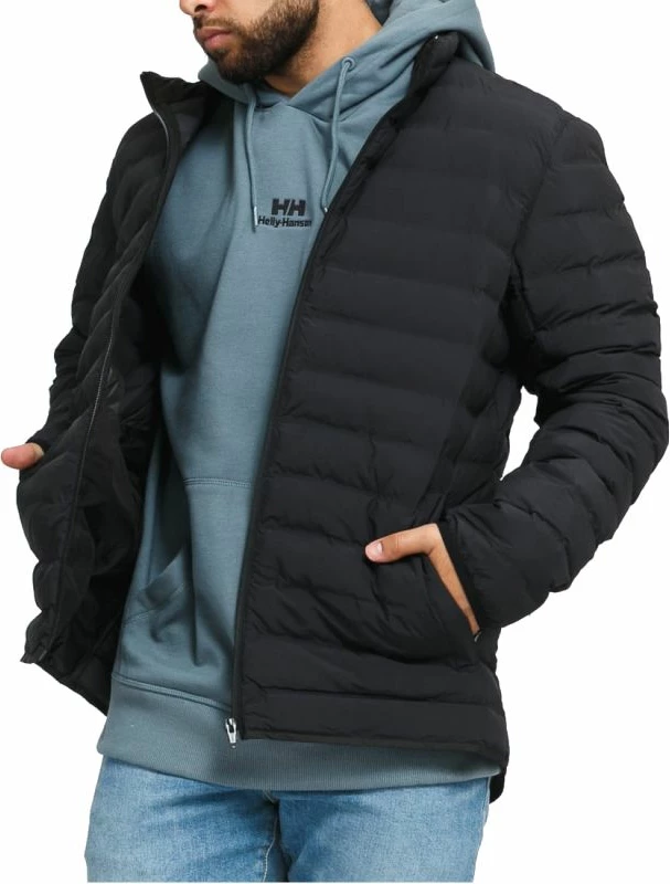 Jakna za moške s prešito prejo, Helly Hansen, črna