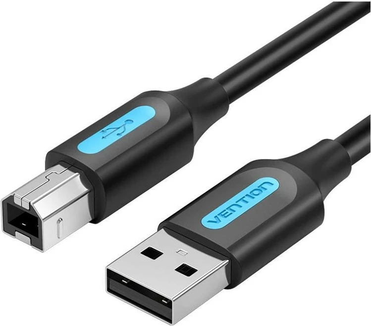 Kabel USB-A/USB-B 5 m, črn, Vention