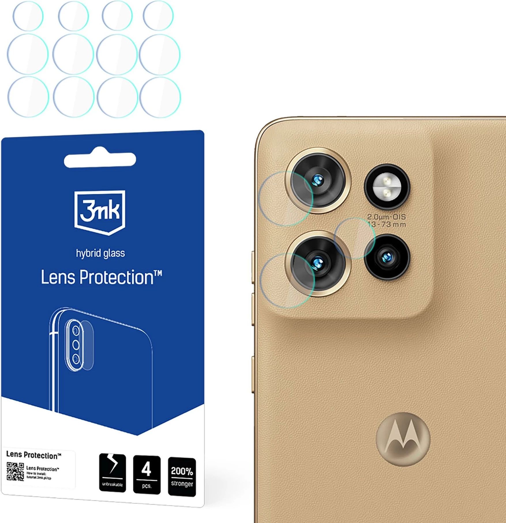 Zaščitno steklo za kamero Motorola Edge 50 Neo, 4 kosi