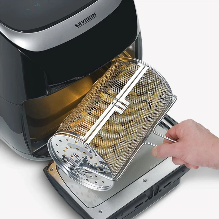 Friteza na vroč zrak Severin FR2446, 11 L, LED, 2000 W, črno/srebrna
