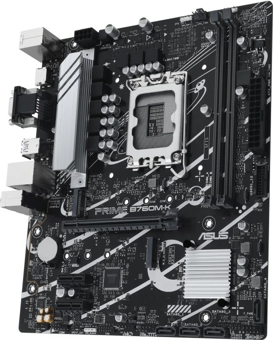 Plošča za matično ASUS PRIME B760M-K, Intel, LGA 1700, DDR5, 96 GB