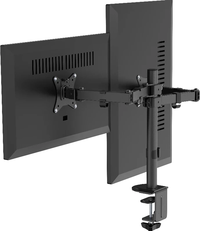 Dvojni nosilec za monitor GEMBIRD MA-D2-03, nastavljiv, 17–32", črn